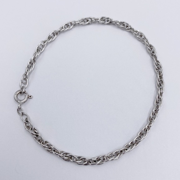 Vintage Sterling Silver Dainty Bracelet - Picture 1 of 7